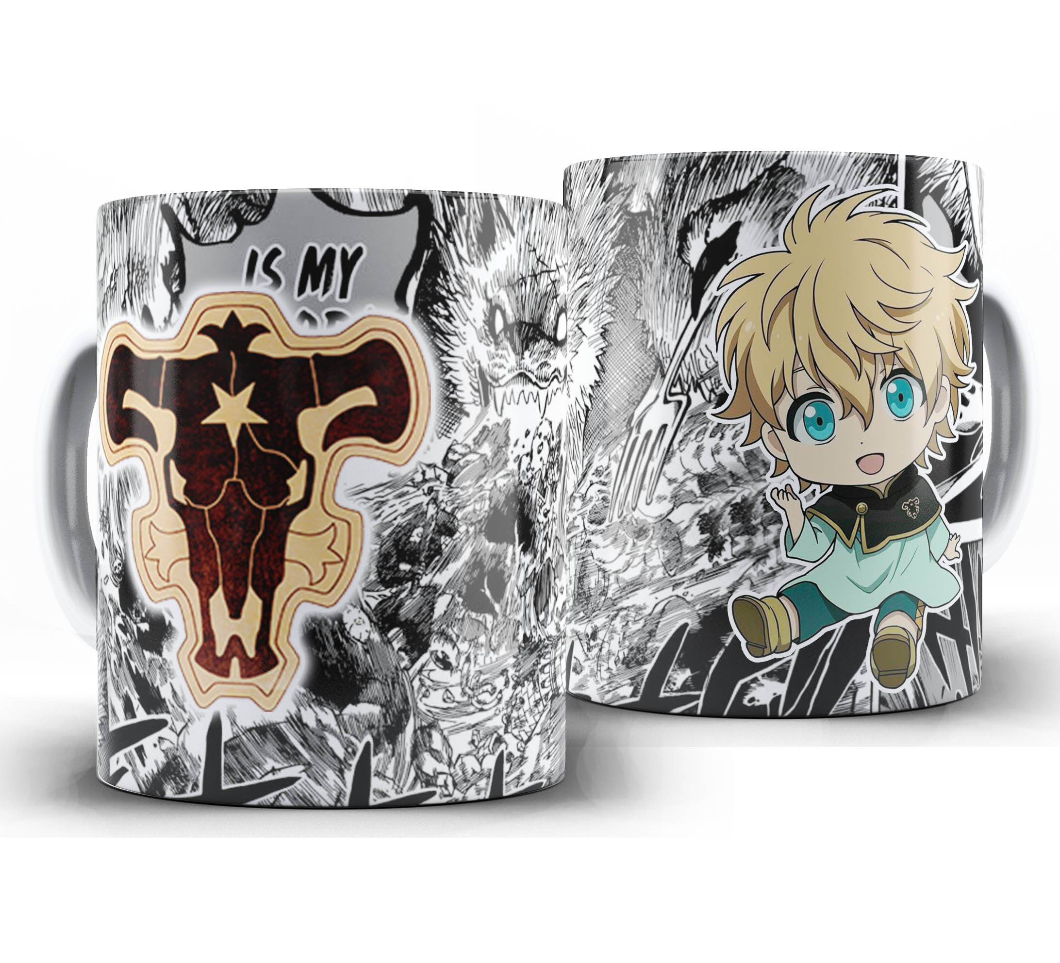 Caneca Anime - Black Clover Chibi - Luck